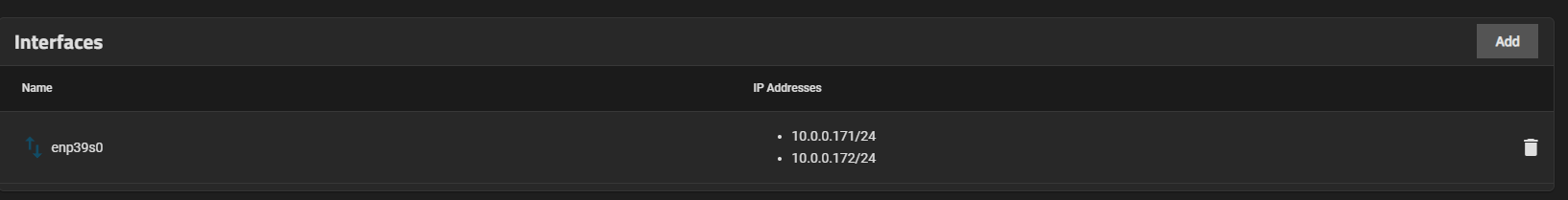 Network Interface Settings